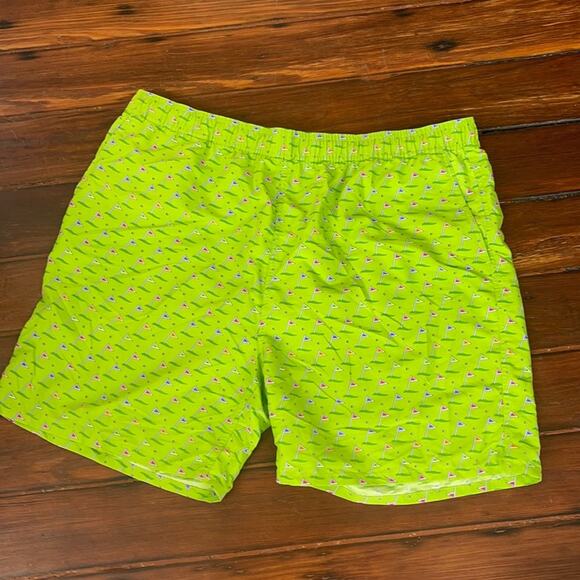 Southern Pines golf flag printed elastic waist lined swim shorts trunks sz XXL - Picture 1 of 6